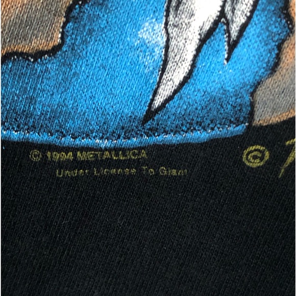 VTG CONCERT TEE - 1994 "METALLICA" SUMMER TOUR- GIANT / Size -LARGE Made in USA - Picture 7 of 11